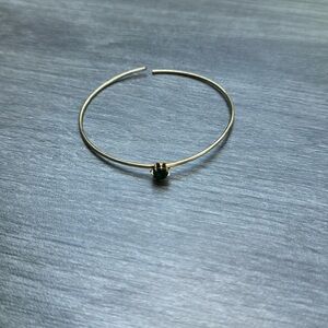 Vintage Bangle with Gem Gold Emerald
